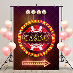 Lofaris Red Indicator Arrow Casino Open Birthday Backdrop