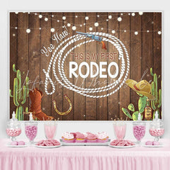 Lofaris This Is My First Rodeo Birthday Photoshoot Backdrop