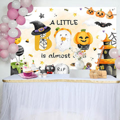 Lofaris Rip Cute Pumpkin Boo Halloween Baby Shower Backdrop