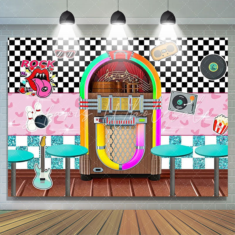 Lofaris Rock Roll Party Back To 1950s Soda Shop Diner Time Backdrop