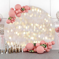 Lofaris Romantic Glitter Bokeh Circle Hoilday Party Backdrop