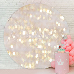 Lofaris Romantic Glitter Bokeh Circle Hoilday Party Backdrop