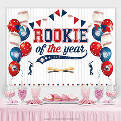 Lofaris Rookie of the Year Baseball Boys Birthday Backdrop