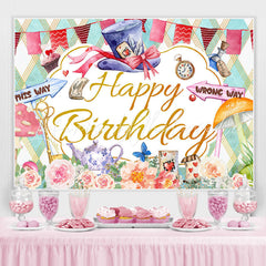 Lofaris Roses Cards Magician Cartoon Themed Birthday Backdrop