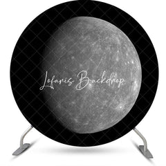 Lofaris Round Elegant Lunar Surface Space Birthday Backdrop