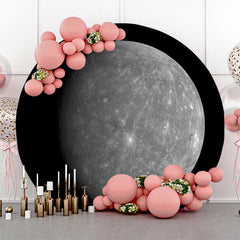 Lofaris Round Elegant Lunar Surface Space Birthday Backdrop