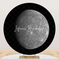 Lofaris Round Elegant Lunar Surface Space Birthday Backdrop