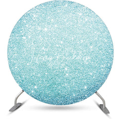 Lofaris Round Fantasy Blue Sparkling Bokeh Birthday Backdrop