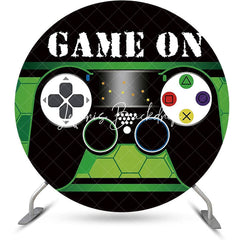 Lofaris Round Game On Cool Gamepad Green Black Backdrop