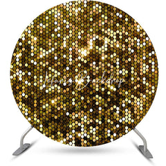 Lofaris Round Gold Glitter Texture Bokeh Birthday Backdrop