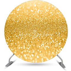 Lofaris Round Gold Sparkling Texture Bokeh Birthday Backdrop