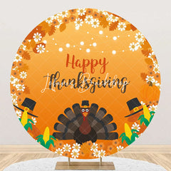 Lofaris Round Hat Light Turkey Maple Thanksgiving Backdrop