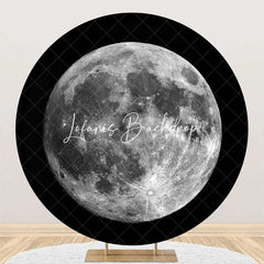 Lofaris Round Moon Surface Top View Space Birthday Backdrop