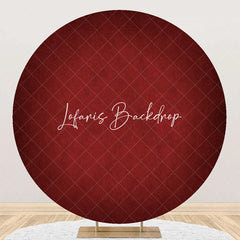 Lofaris Round Red Solid Abstract Texture Birthday Backdrop