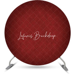 Lofaris Round Red Solid Abstract Texture Birthday Backdrop