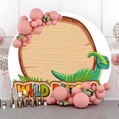 Lofaris Round Tree Stump Wild Dinosaurs Backdrop For Party