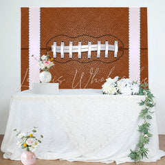 Lofaris Rugby Football Brown Sports Boy Birthday Backdrop