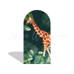 Safari Jungle Wild Happy Birthday Party Arch Backdrop Wall Cloth Cover