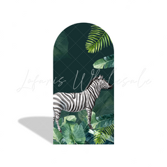 Safari Jungle Wild Happy Birthday Party Arch Backdrop Wall Cloth Cover