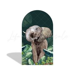 Safari Jungle Wild Happy Birthday Party Arch Backdrop Wall Cloth Cover