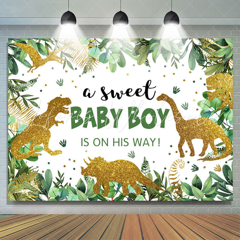 Lofaris Safari Sweet Boy On The Way Baby Shower Backdrop