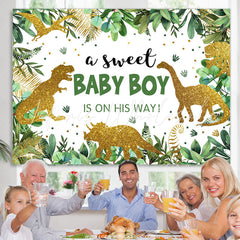 Lofaris Safari Sweet Boy On The Way Baby Shower Backdrop