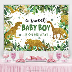 Lofaris Safari Sweet Boy On The Way Baby Shower Backdrop