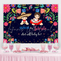 Lofaris Senor Or Senorita And Floral Baby Shower Backdrop