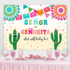 Lofaris Senor Or Senorita With Cactus Baby Shower Backdrop