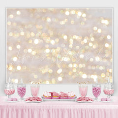 Lofaris Sequins Gold Glitter Bokeh Birthday Backdrop for Party Decor