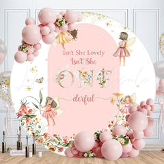 Lofaris She Lovely Onederful Elf Round 1st Birthday Backdrop