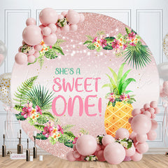 Lofaris Shes A Sweet One Pineapple Glitter Birthday Backdrop