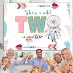 Lofaris She¡¯S Wild Two With Dreamcatcher Birthday Backdrop