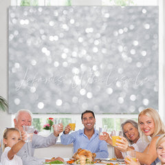 Lofaris Silver Shiny Glitter Bokeh Simple Birthday Party Backdrop