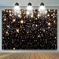 Lofaris Simple Black Sparkle Dot Bokeh Birthday Party Backdrop