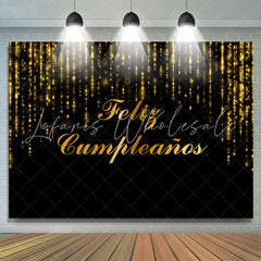 Lofaris Simple Dark Color Bokeh Lines Birthday Backdrop