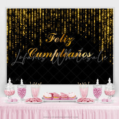 Lofaris Simple Dark Color Bokeh Lines Birthday Backdrop