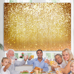 Lofaris Simple Gold Glitter Bokeh Backdrop For Party Decoration