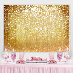 Lofaris Simple Gold Glitter Bokeh Backdrop For Party Decoration