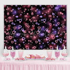 Lofaris Simple Heart Pink Black Light Spot Backdrop for Party