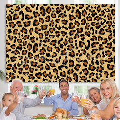 Lofaris Simple Leopattern Happy Birthday Backdrop For Woman