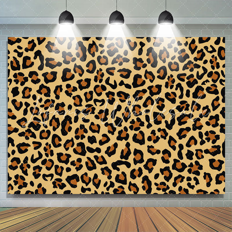 Lofaris Simple Leopattern Happy Birthday Backdrop For Woman