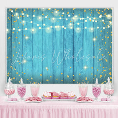 Lofaris Simple Tiffany Blue Glitter Happy Birthday Backdrop