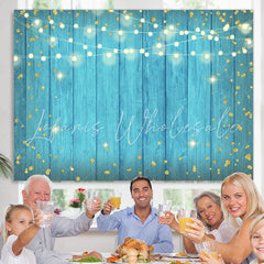 Lofaris Simple Tiffany Blue Glitter Happy Birthday Backdrop