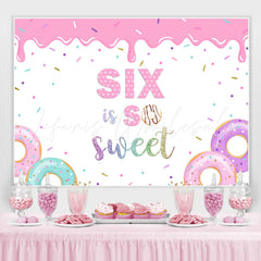 Lofaris Six Is So Sweet Happy Birthday Pink Backdrop For Girls