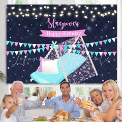 Lofaris Sleepover Happy Birthday Slumber Party Backdrops for Girls