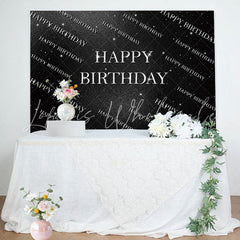 Lofaris Sliver Step And Repeat Black Wall Birthday Backdrop