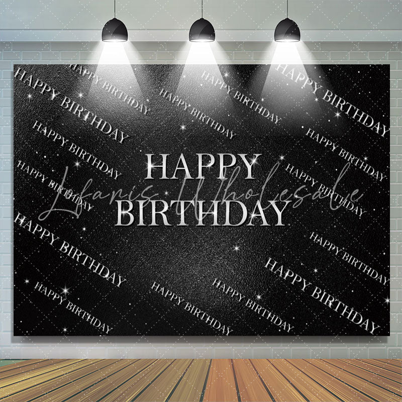 Lofaris Sliver Step And Repeat Black Wall Birthday Backdrop