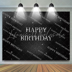 Lofaris Sliver Step And Repeat Black Wall Birthday Backdrop