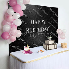 Lofaris Sliver Step And Repeat Black Wall Birthday Backdrop